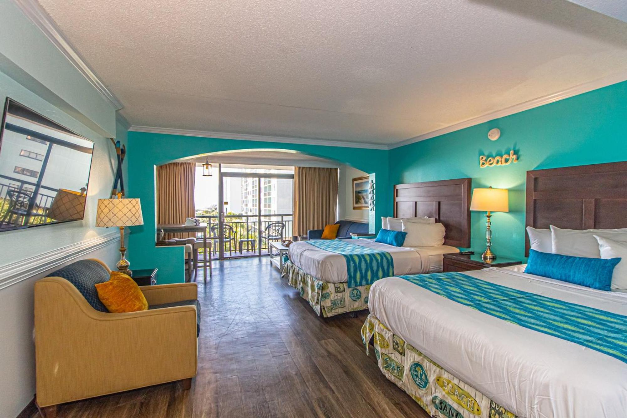 Oversized Ocean View Queen Suite With Beautiful Fireplace And Accents - Sleeps 4 Guests! Myrtle Beach Habitación foto